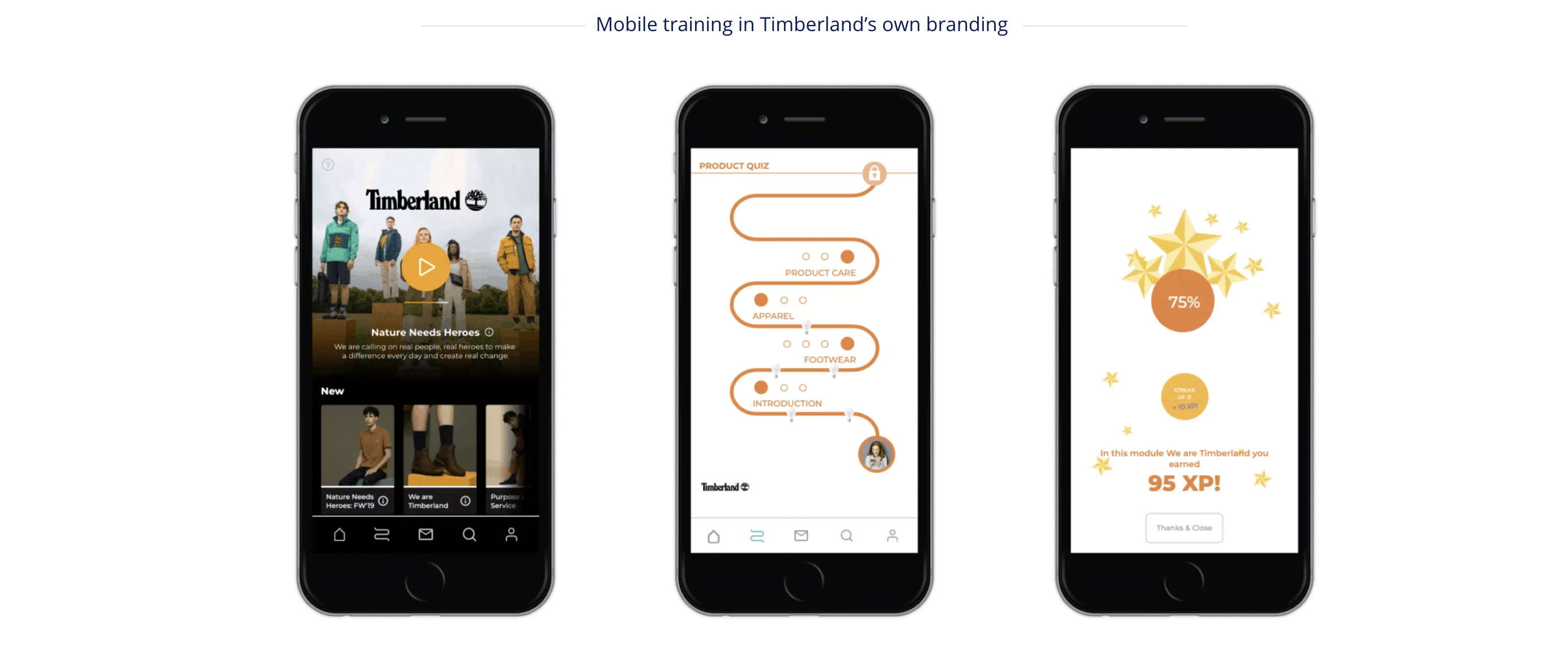 L'application MobieTrain pour Timberland